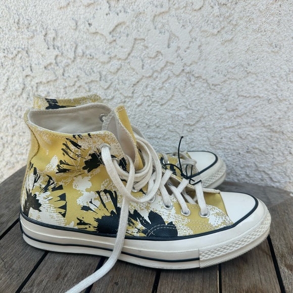 Converse Chuck 70 Hi "Hybrid Floral" Shoes Saturn Gold-Black Women 9 / Men 7 - Picture 3 of 7